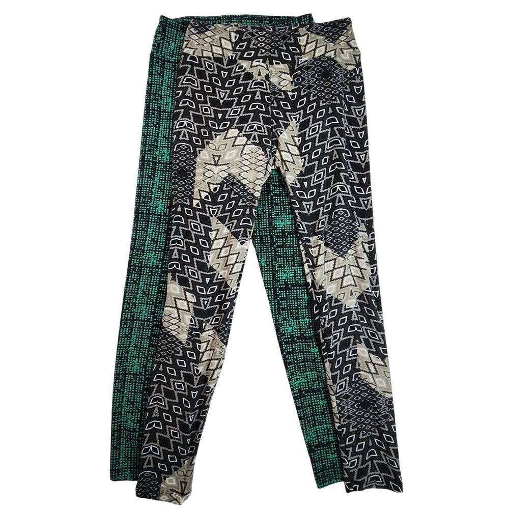2 Pack LulaRoe Leggings High Rise Ankle Length Muti Print Womens One Size